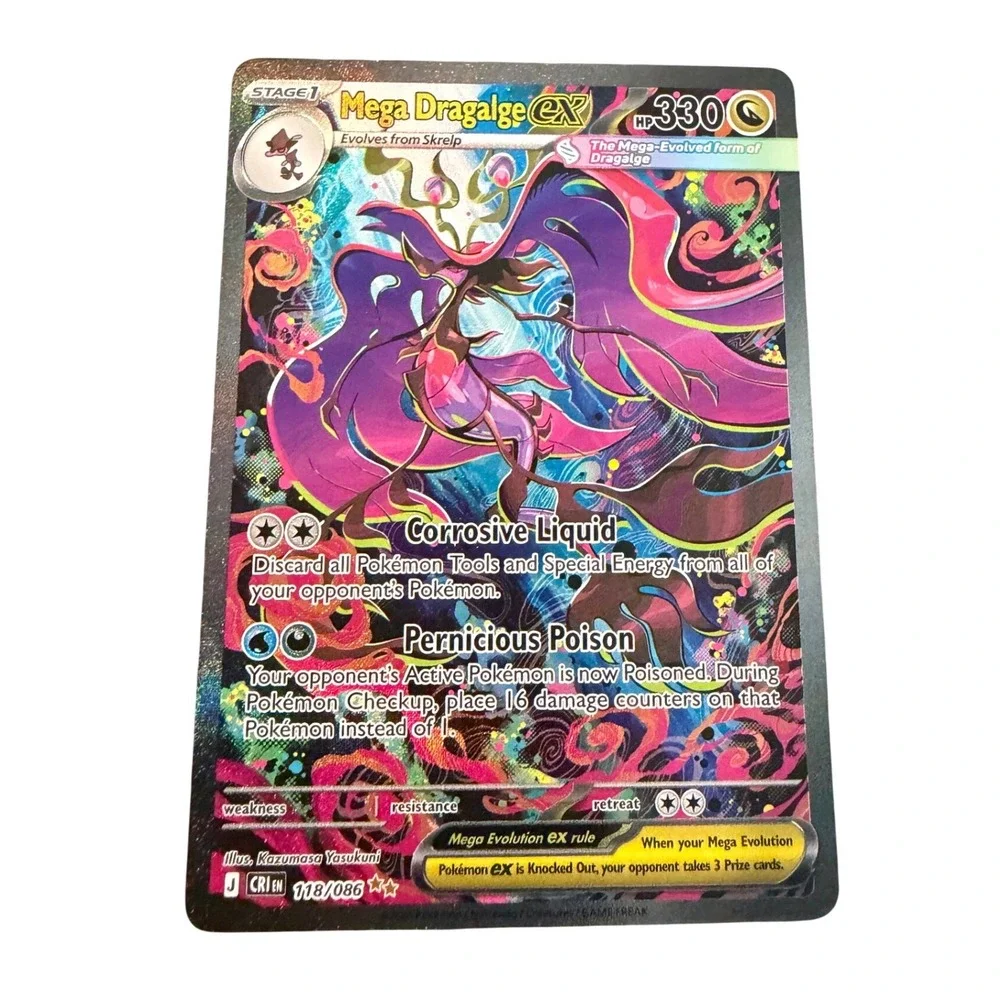 Pokemon Mega Dragalge ex 118/086 Crimson Haze SV5a Special Illustration RareCard